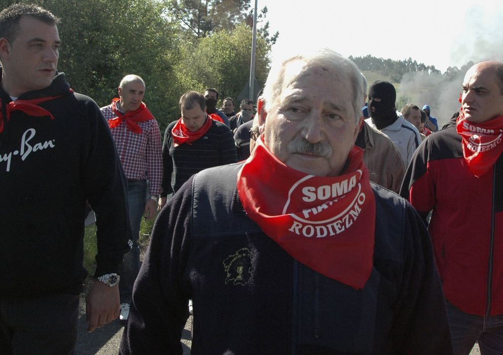 Foto: José Ángel Fernández Villa, en una marcha en 2012. (EFE)
