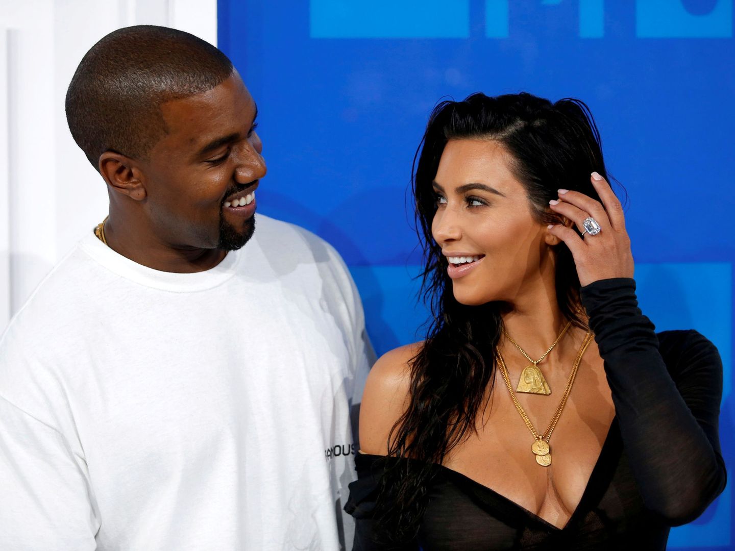 Kim Kardashian y Kanye West. (Reuters)