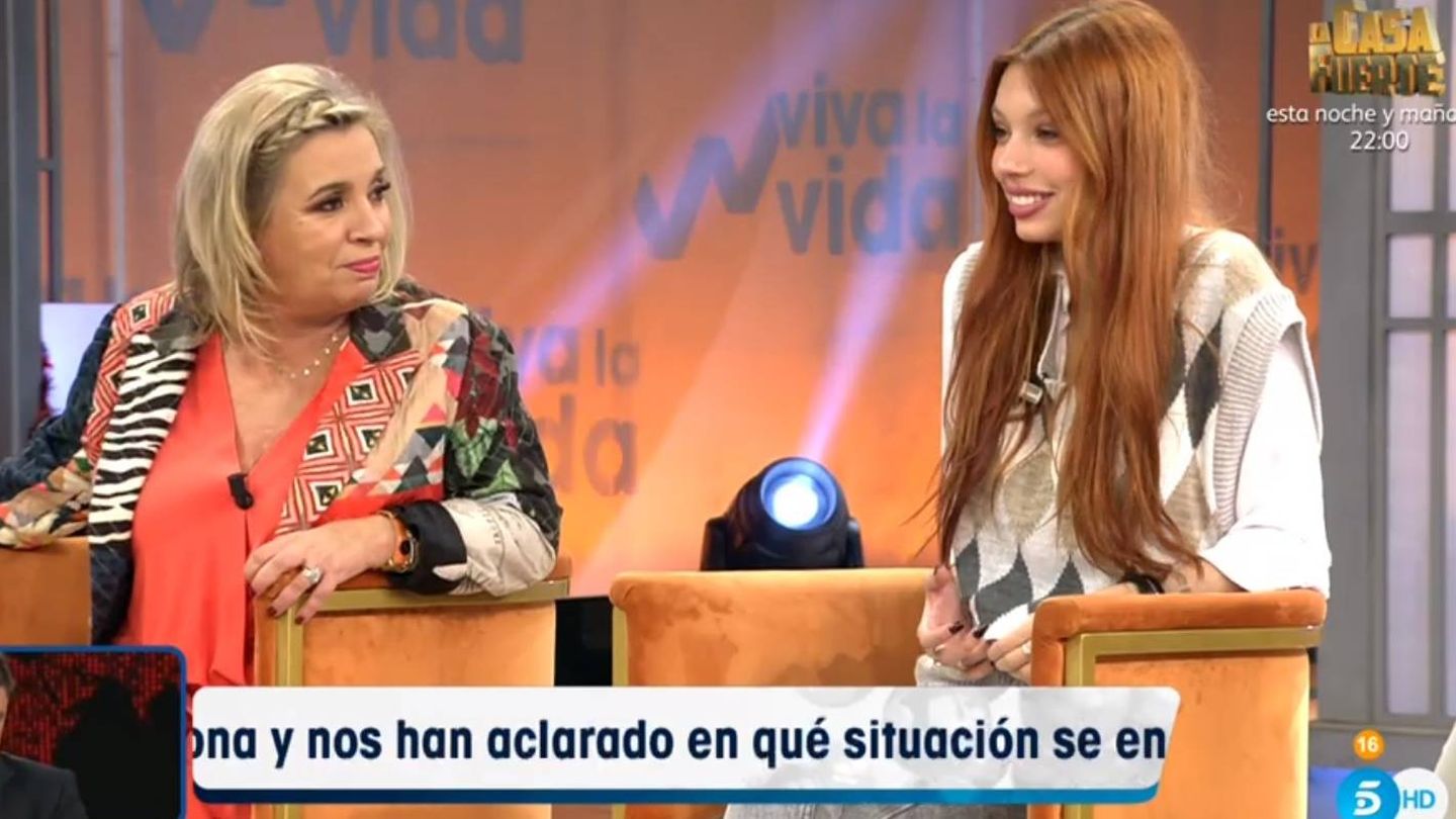 Borrego y Alejandra Rubio, en 'Viva la vida'. (Telecinco).