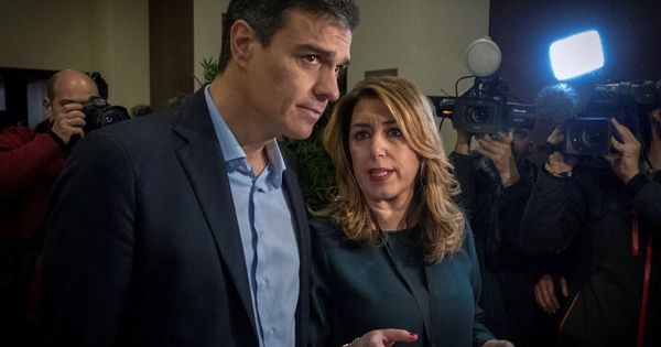 Foto: La presidenta andaluza y secretaria general del PSOE-A, Susana Díaz, y Pedro Sánchez. (EFE)