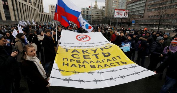 Foto: Protestas en Moscú por el control de Internet por parte del Kremlin. (Reuters)