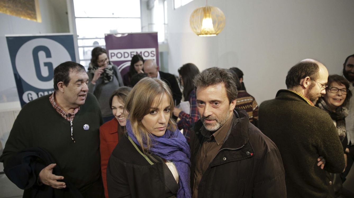 Foto: Tania Sánchez y Mauricio Valiente durante la presentación de la candidatura de unidad popular para el Ayuntamiento de Madrid. (EFE)