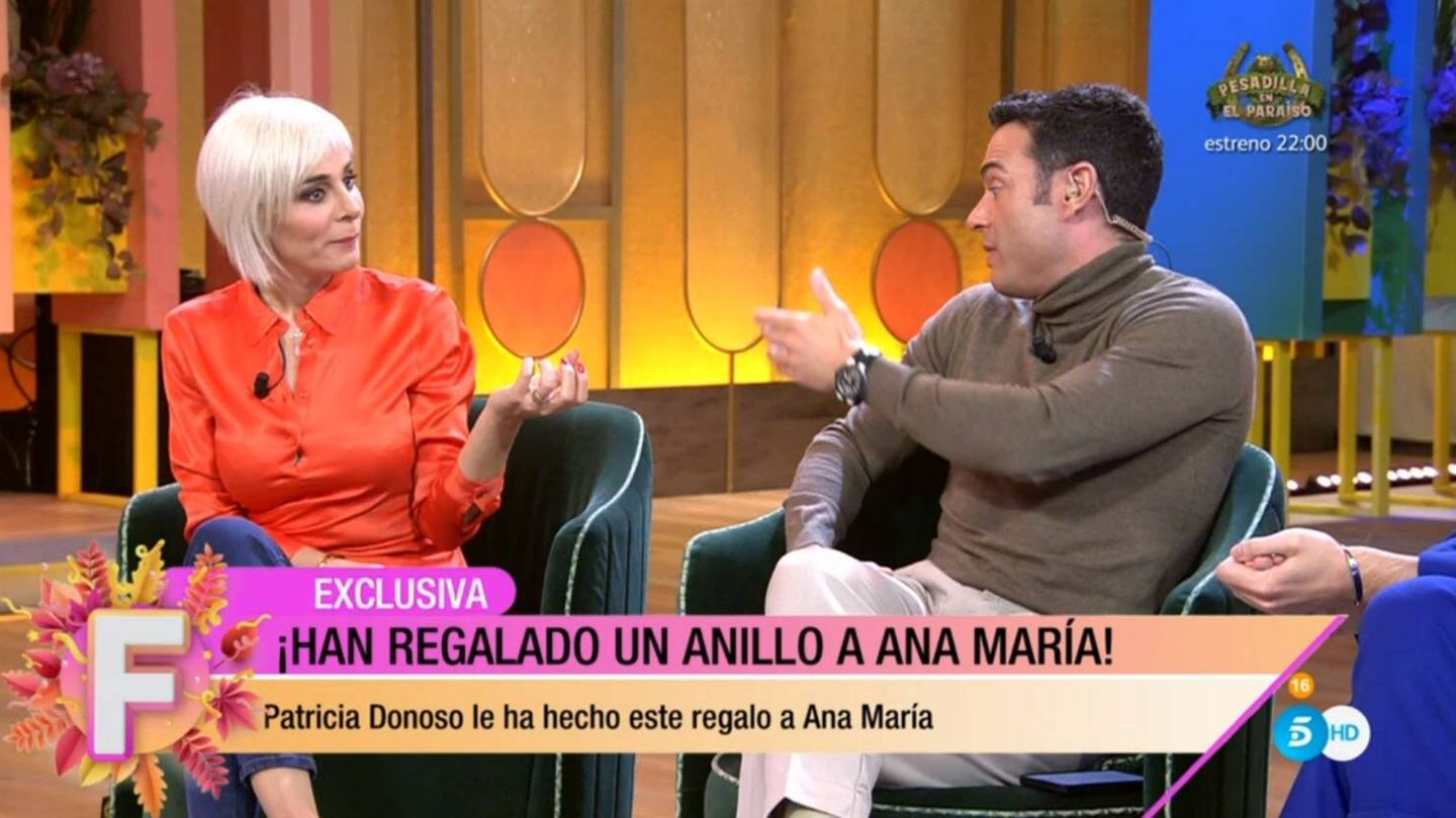 Ana María Aldón y Antonio Rossi en 'Fiesta'. (Mediaset España)