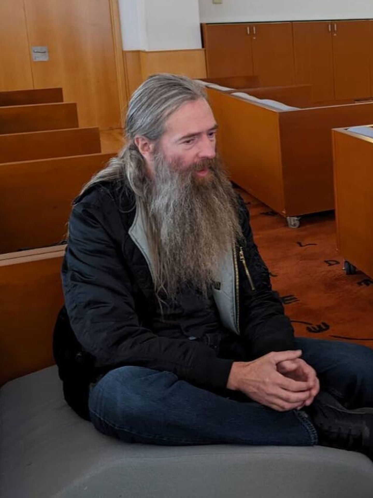 Aubrey de Grey, en la Residencia de Estudiantes del CSIC durante la entrevista con El Confidencial. (R. Ribera)