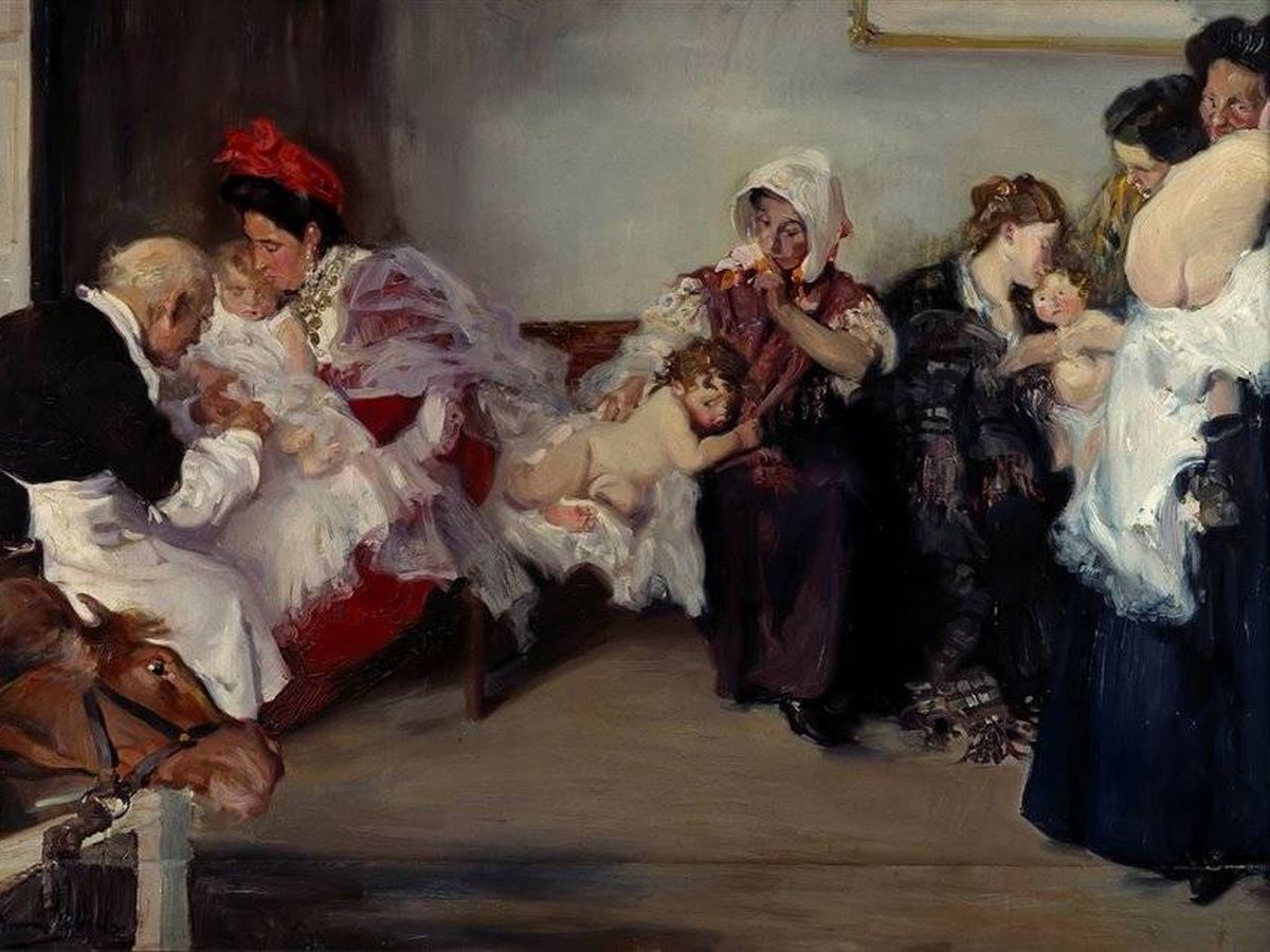 Foto: 'Vacunación de Niños', de Vicente Borrás Abellá. (Museo del Prado)