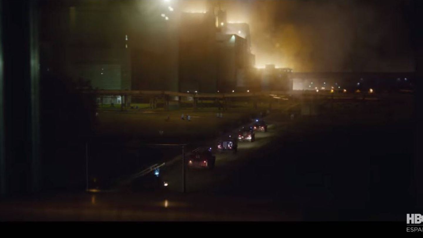 Imágenes de la explosión de la central de Chernobyl. (HBO)