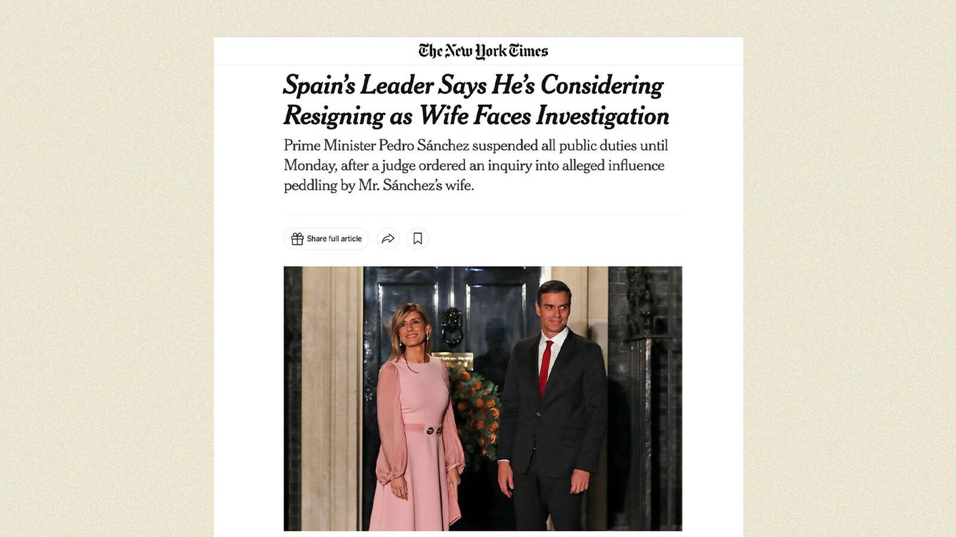 Drama king en The Economist y caos en el NYT: así digieren fuera la carta de Sánchez