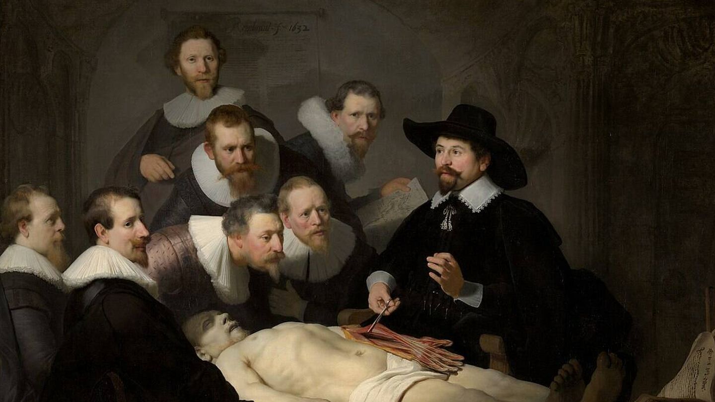 'Lección de anatomía' de Rembrandt.