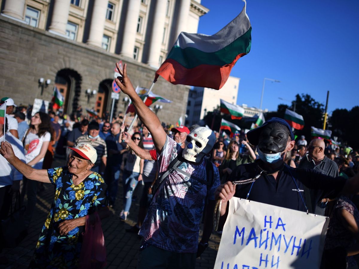 Foto: Manifestaciones en Bulgaria. (EFE)