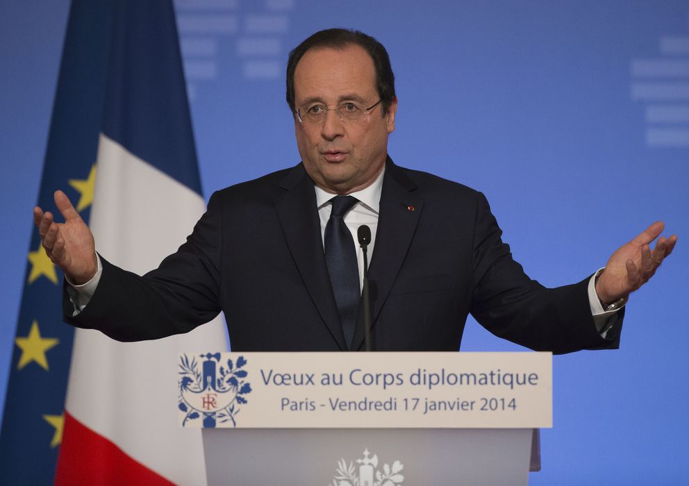 Foto: El presidente Hollande en una rueda de prensa (I.C.)