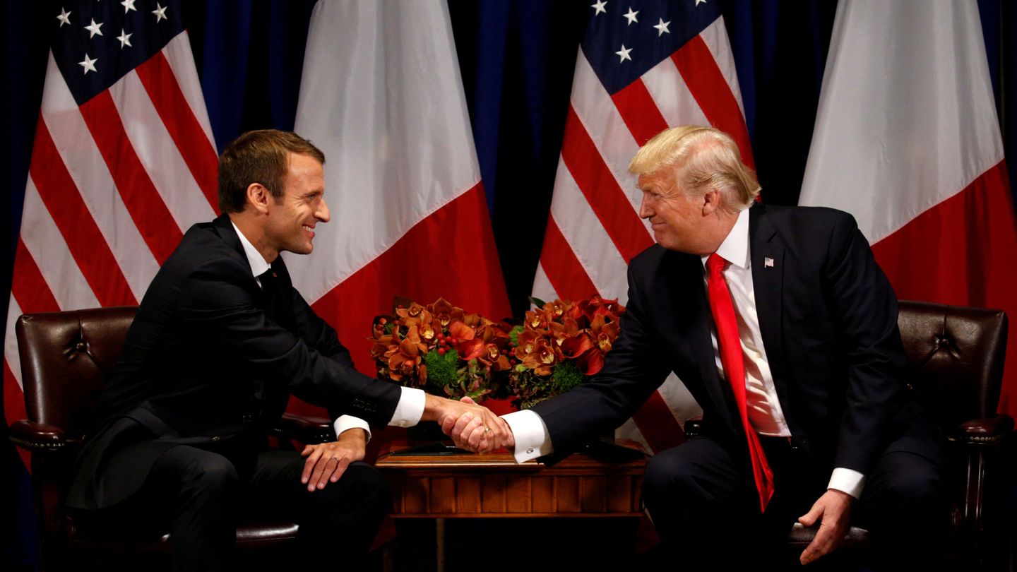 El presidente de Estados Unidos, Donald Trump, y el presidente francés Emmanuel Macron. (Reuters)