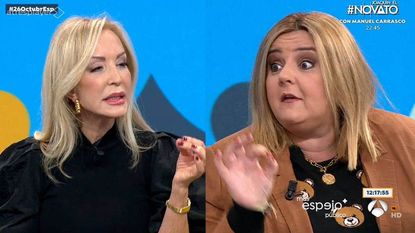 Carmen Lomana y Pilar Vidal, en 'Espejo público'. (Antena 3)