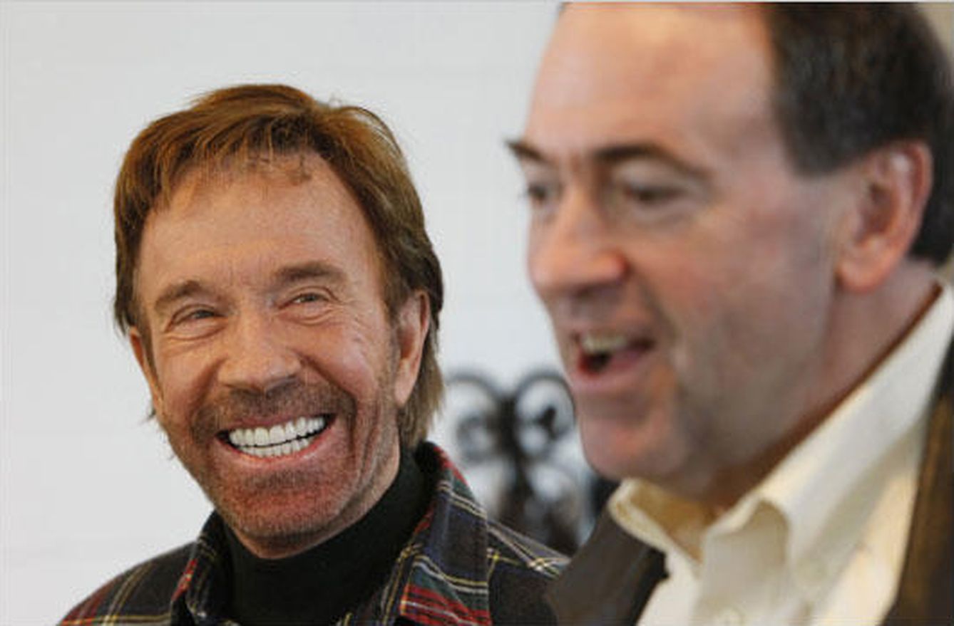 Chuck Norris con Mick Huckabee
