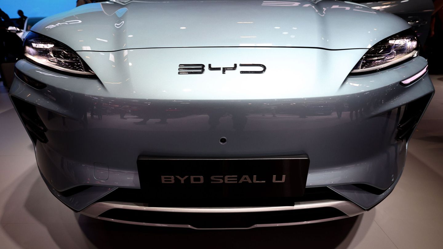Uno de los coches de la marca china BYD. (Reuters)