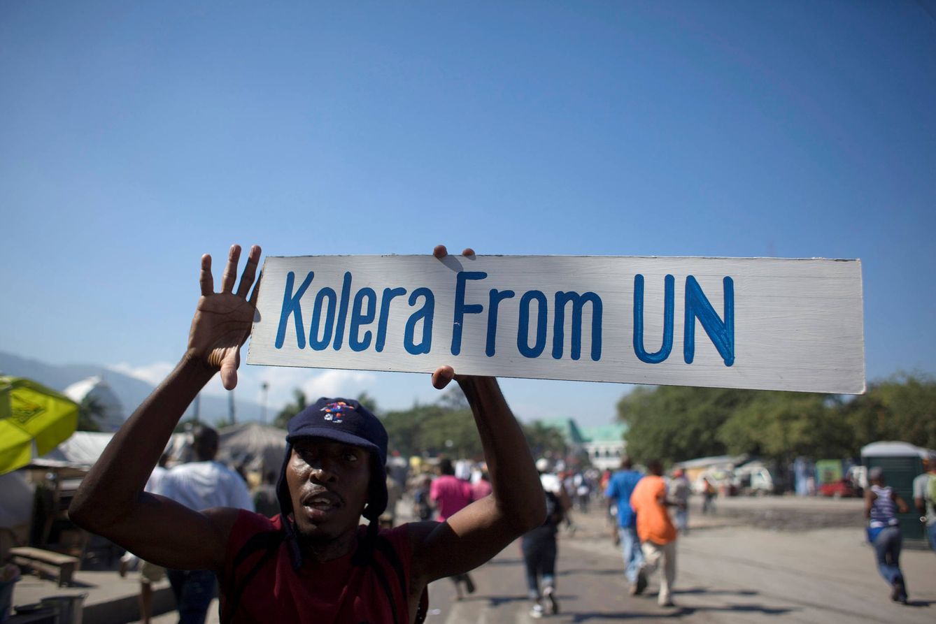 Manifestación contra la ONU en Puerto Príncipe, en noviembre de 2010. (Reuters)