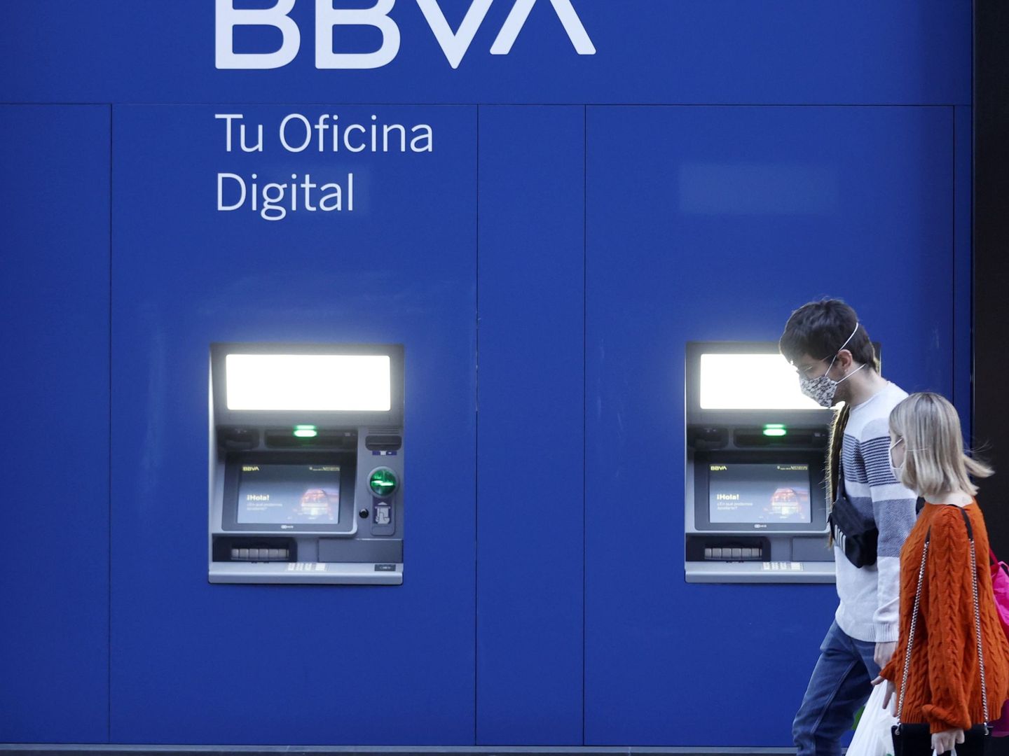 Una oficina digital del banco BBVA en Bilbao.