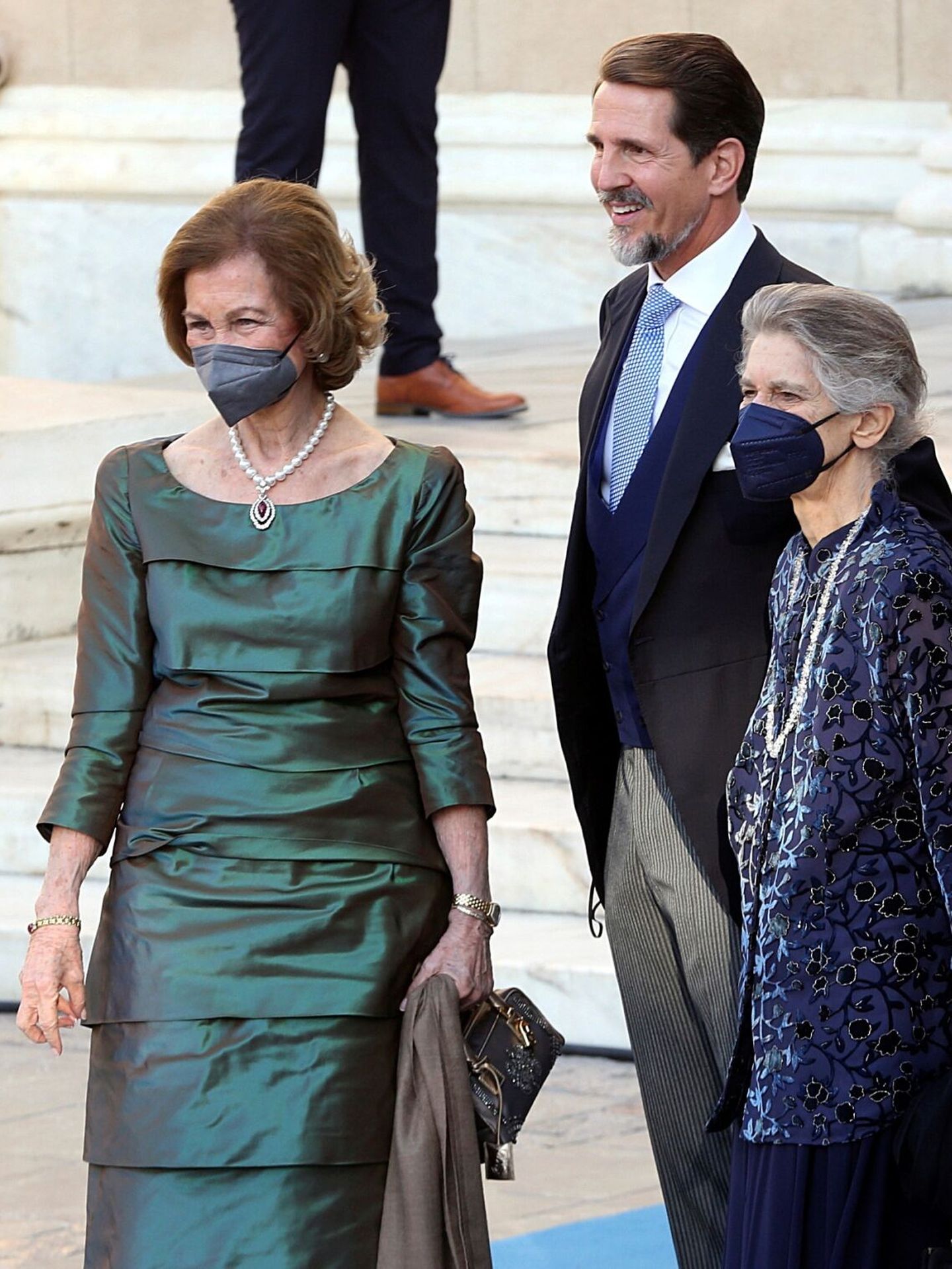 La reina Sofía, en la boda de su sobrino. (EFE)