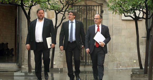 Foto: Junqueras, Puigdemont y Turull en una imagen de archivo. (EFE)
