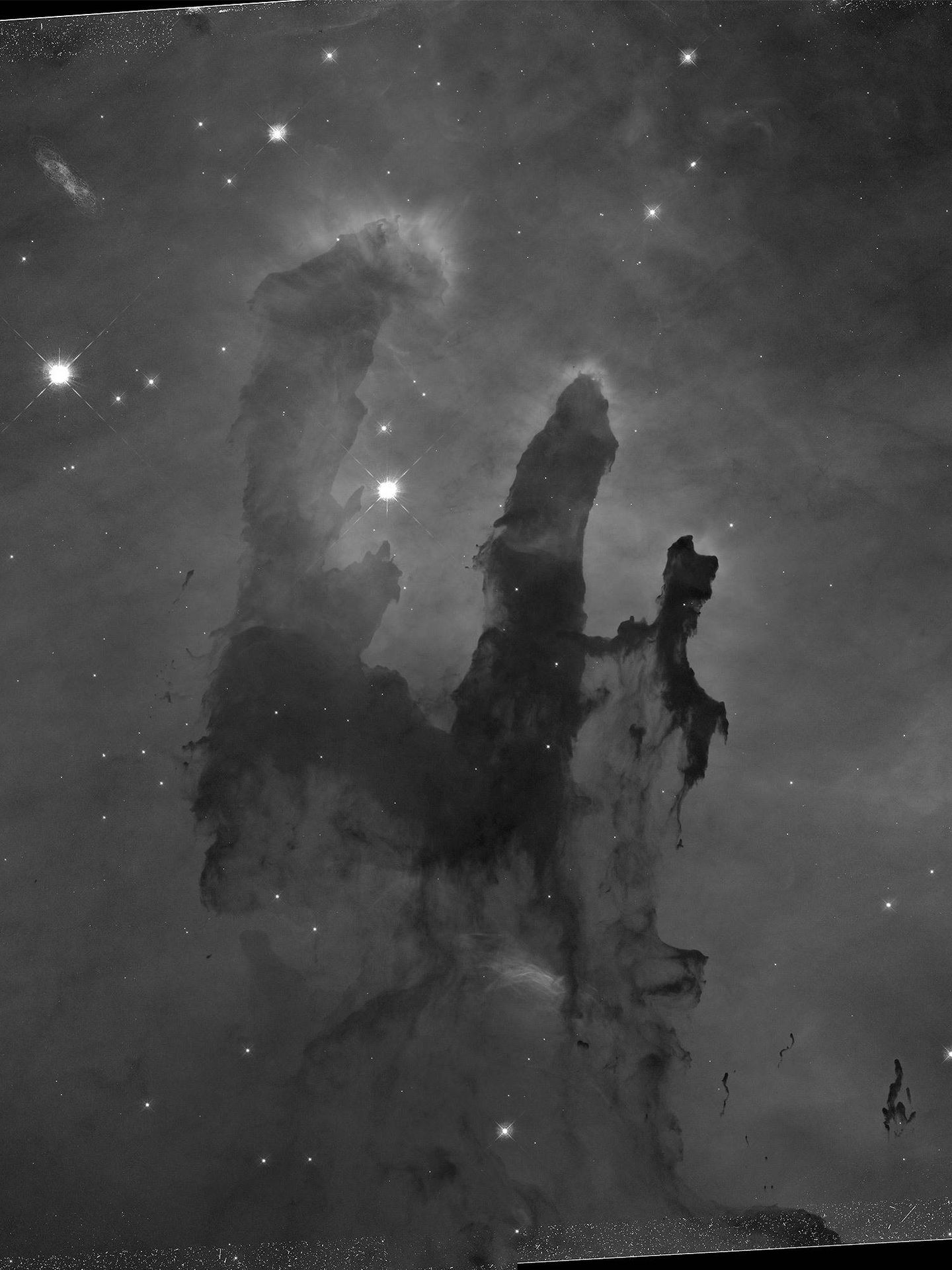 La foto original de los Pilares de la Creación (Telescopio Espacial Hubble)
