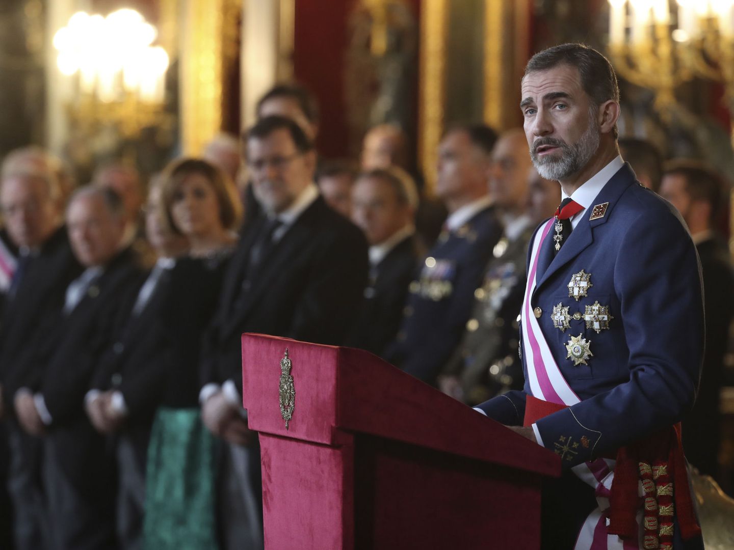Felipe VI durante su discurso en la pasada Pascua Militar. (EFE)