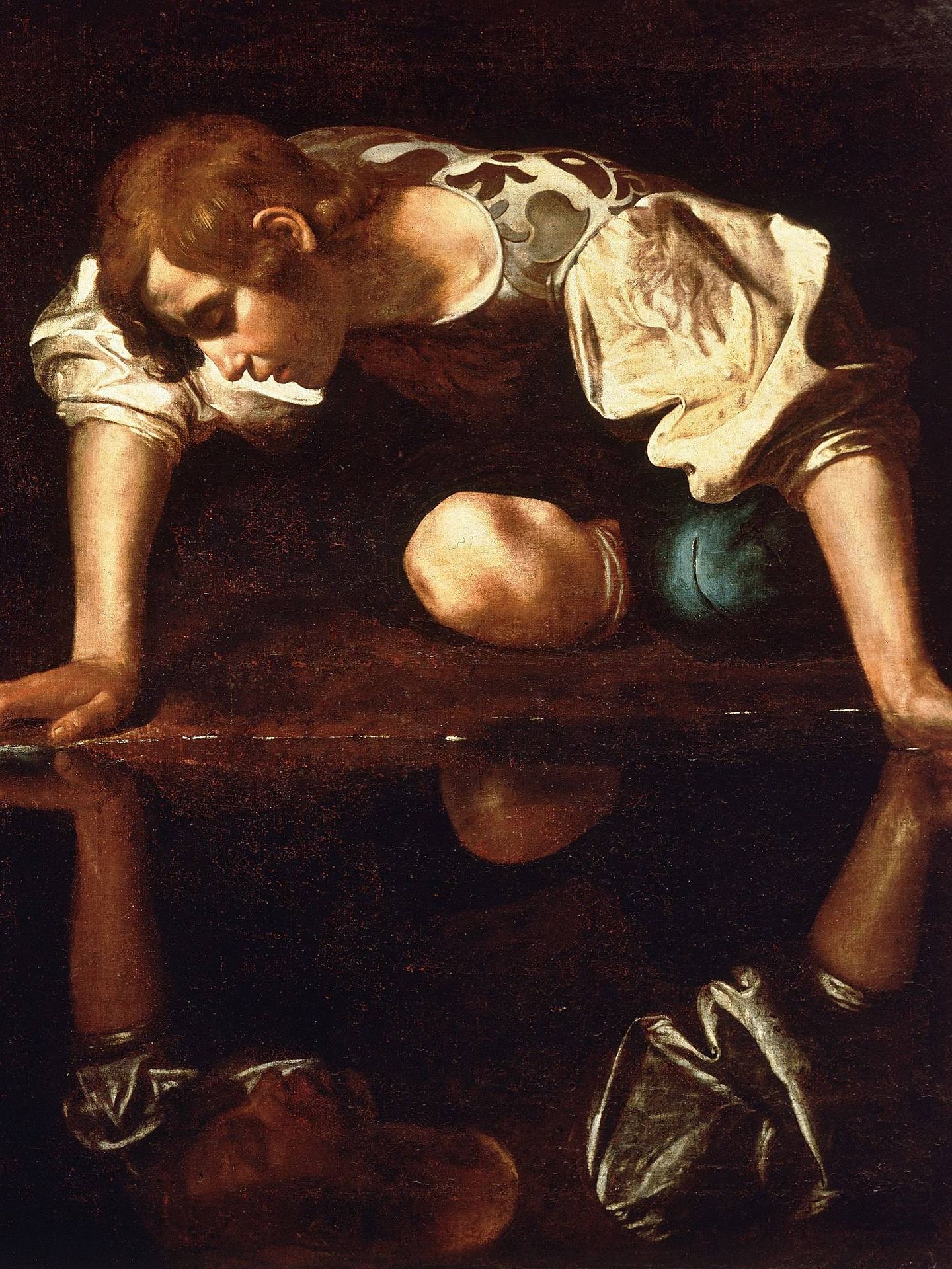 'Narciso', Caravaggio, 1594-96. Gallerie Nazionali d´Arte Antica.