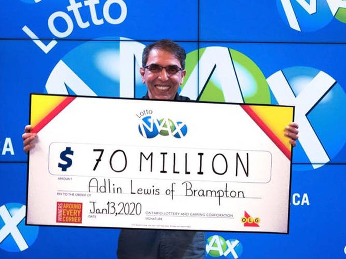 Foto: Adlin Lewis ha ganado 70 millones de dólares, el mayor premio de la historia de la lotería de Canadá (Foto: Twitter)