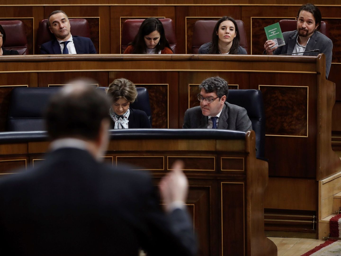 Mariano Rajoy y Pablo Iglesias, el pasado 21 de febrero en el Congreso. (EFE)
