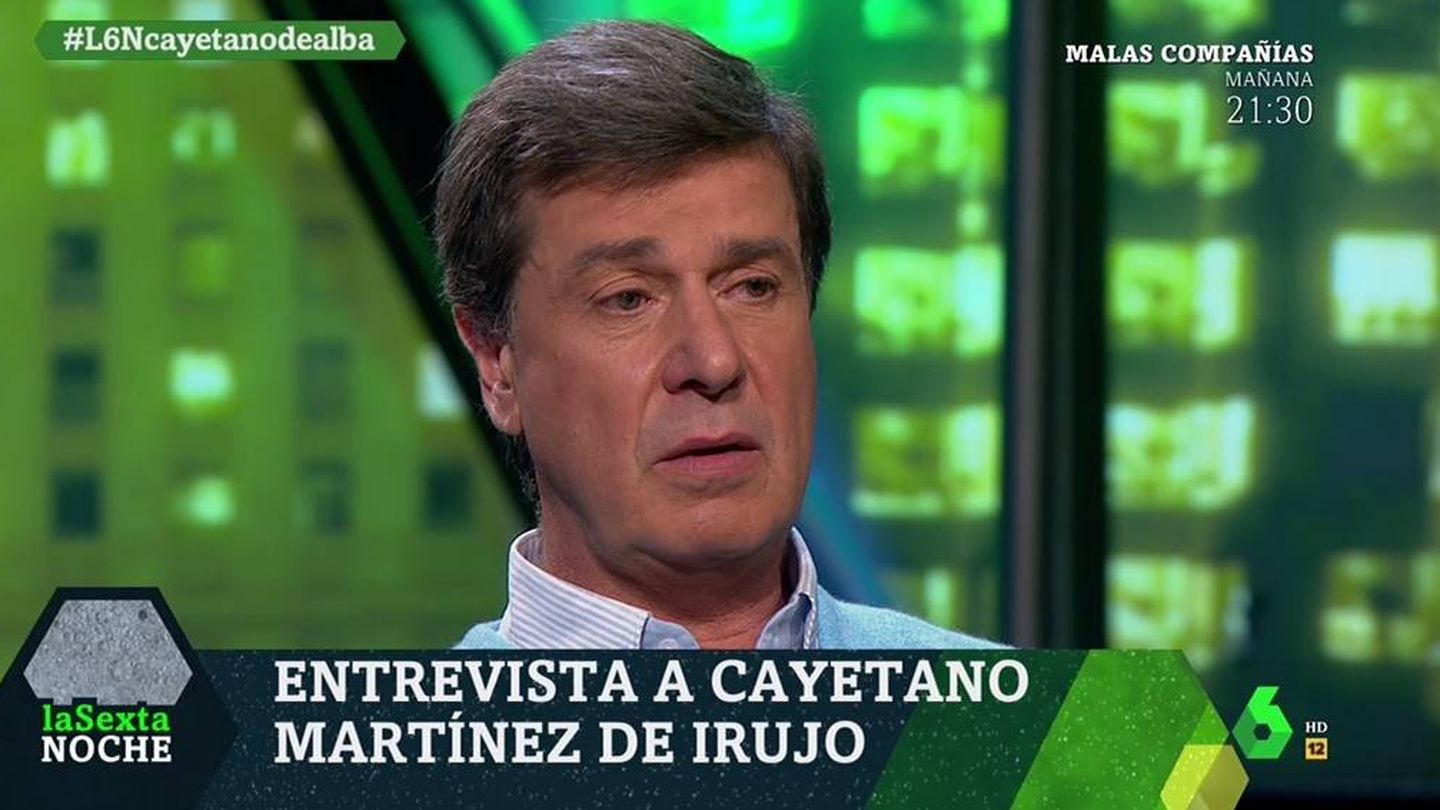 Cayetano Martínez de Irujo en 'La Sexta noche'.