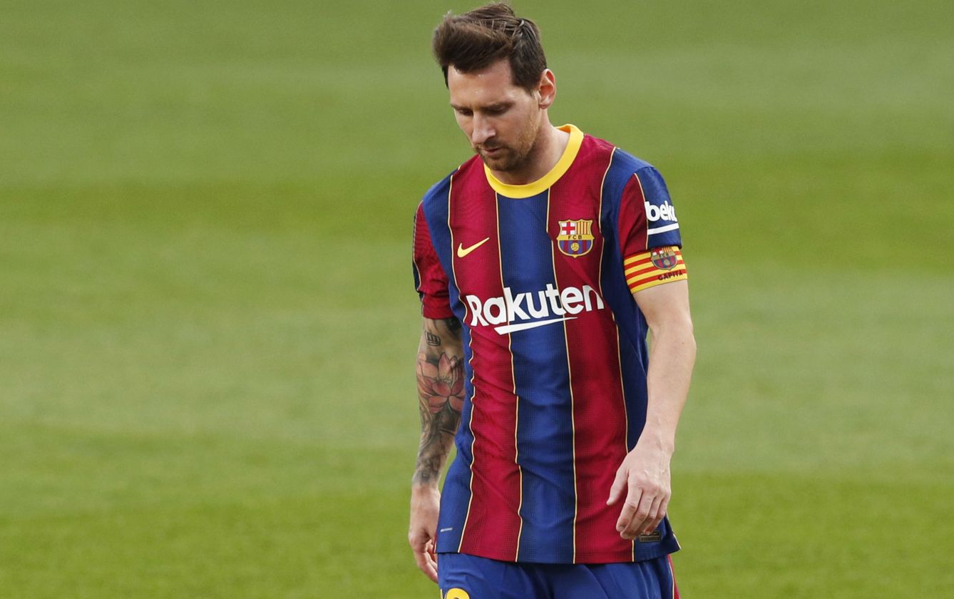 Messi acabó hundido tras el encuentro. (Reuters)