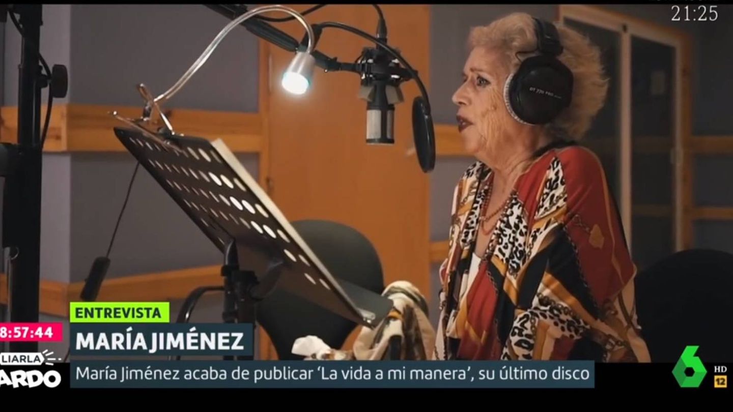María Jiménez grabando su último disco. (La Sexta).