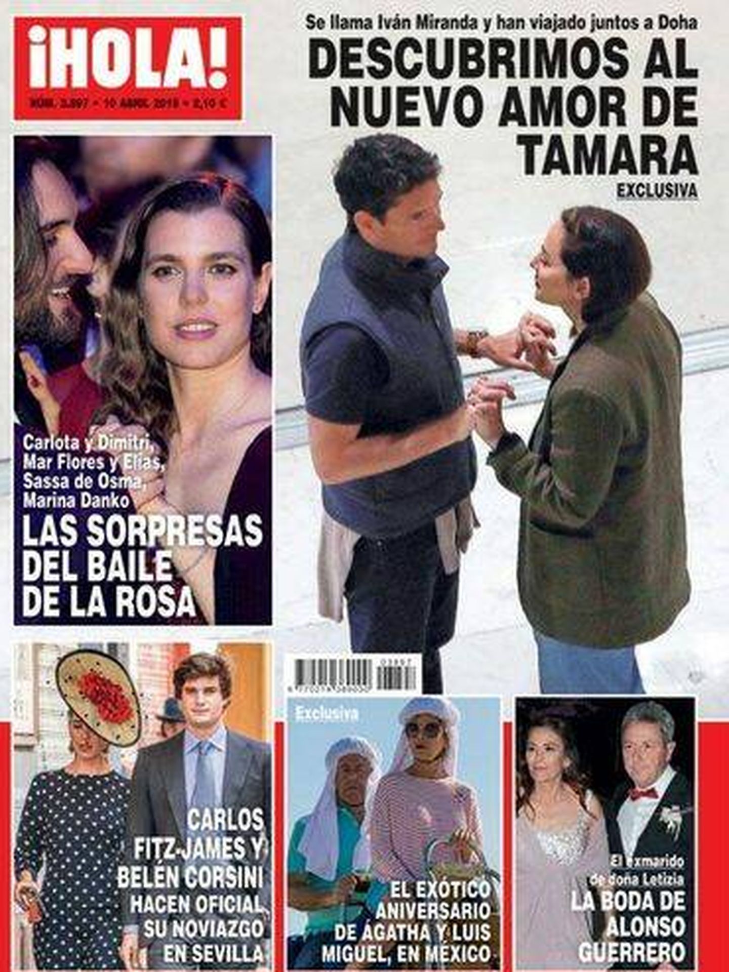 Iván Miranda y Tamara Falcó, en la portada de la revista ¡Hola!.