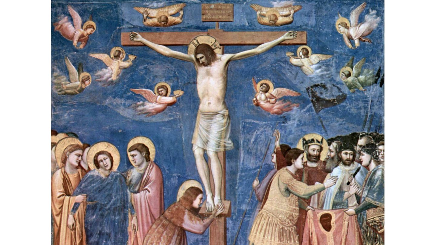 Cristo Crucificado, por Giotto en 1310. (Wikimedia)
