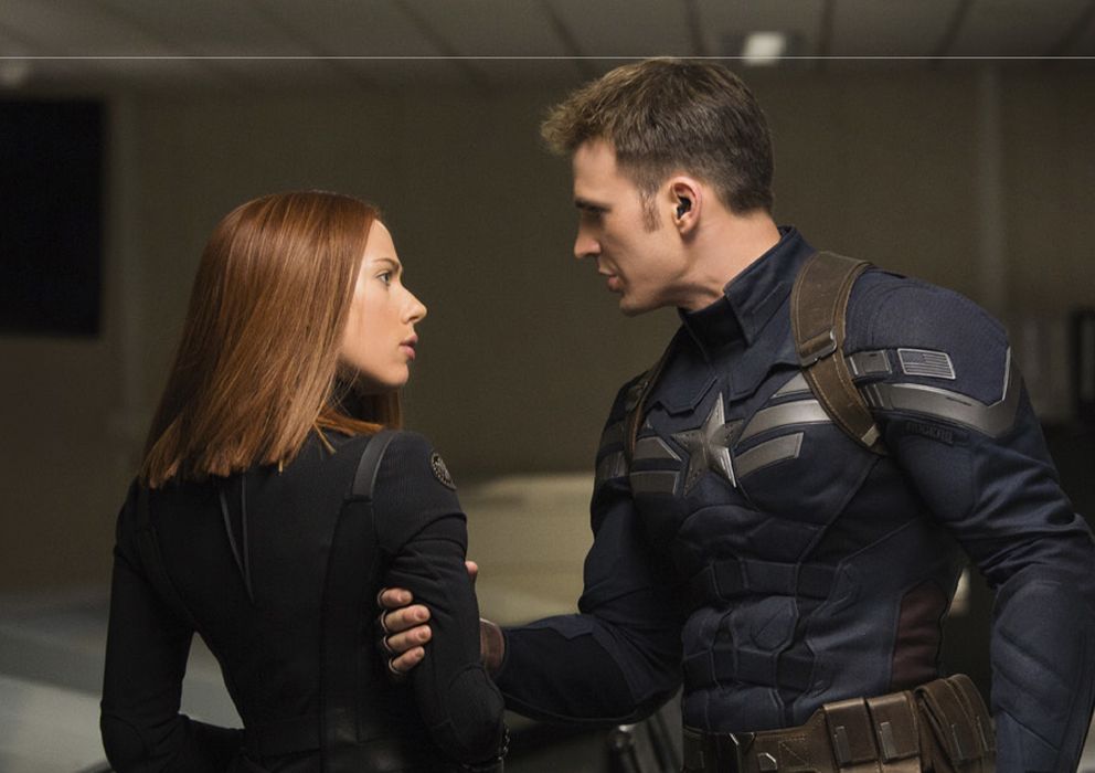 Foto: Scarlett Johansson y Chris Evans en 'Capitán América: El soldado de invierno'