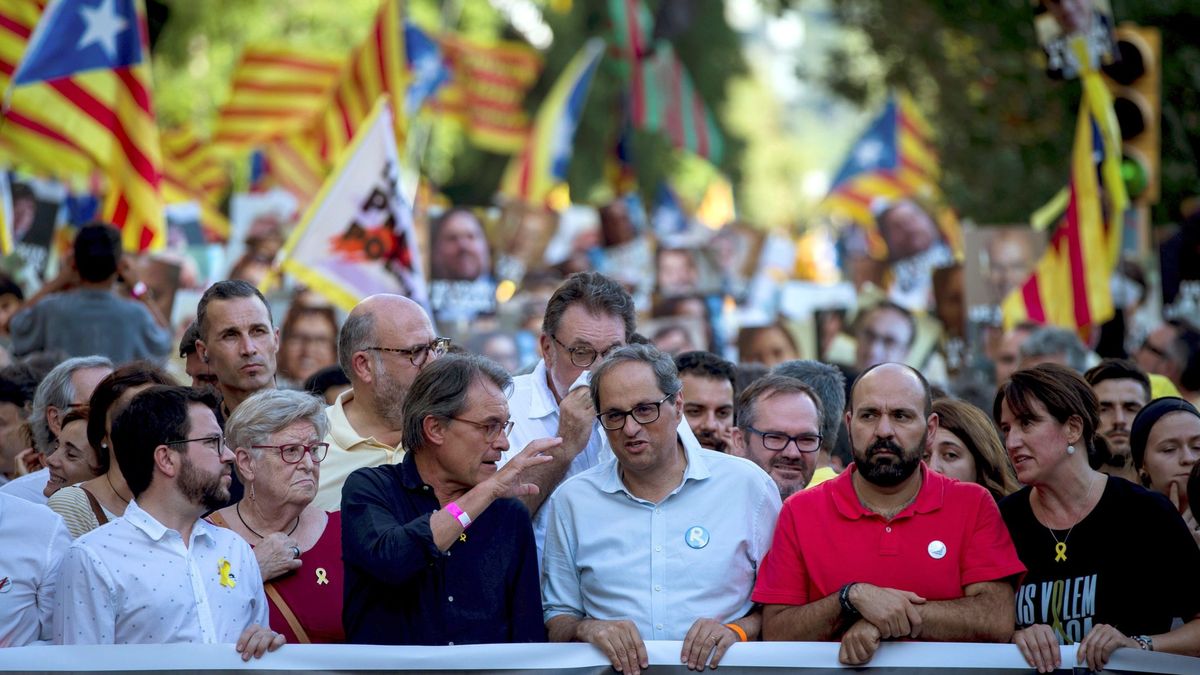 Torra califica la Justicia española de "indecente" en la marcha por los presos