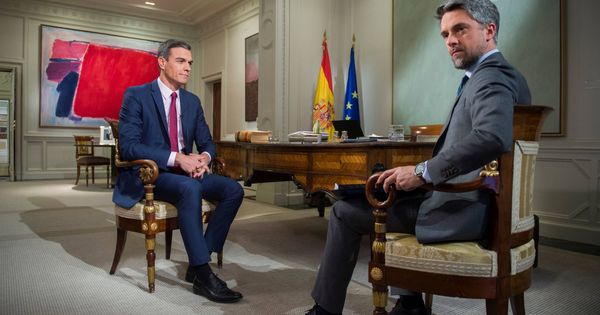Foto: Sánchez, durante la entrevista con el periodista Carlos Franganillo en TVE. (EC)