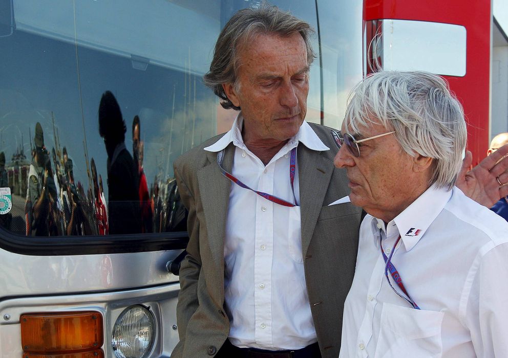 Foto: Montezemolo y Bernie Ecclestone en el último gran premio en Valencia.