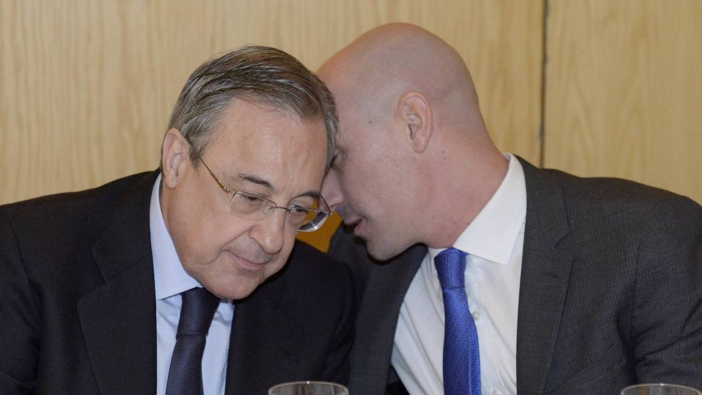 Florentino Pérez y Luis Rubiales, presidentes del Real Madrid y la RFEF, respectivamente. (EFE)