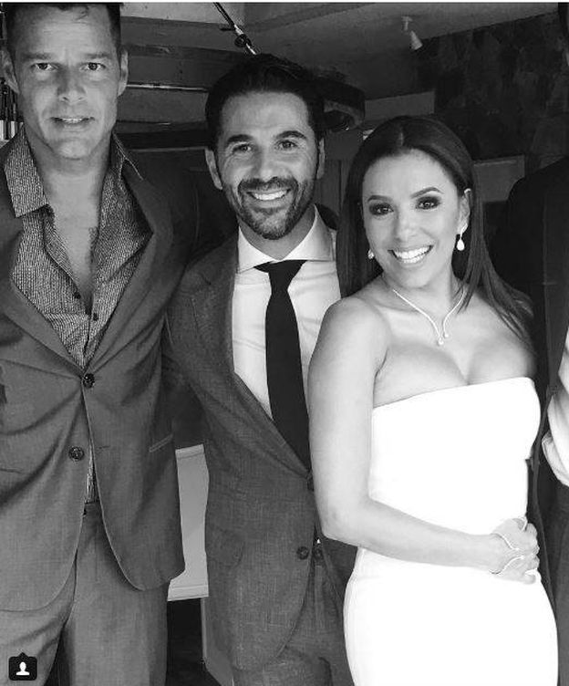 Foto: Eva Longoria junto a Ricky Martin y su pareja (Instagram)