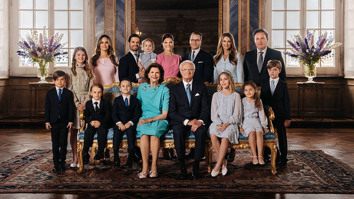 La familia real al completo. (Casa Real sueca)
