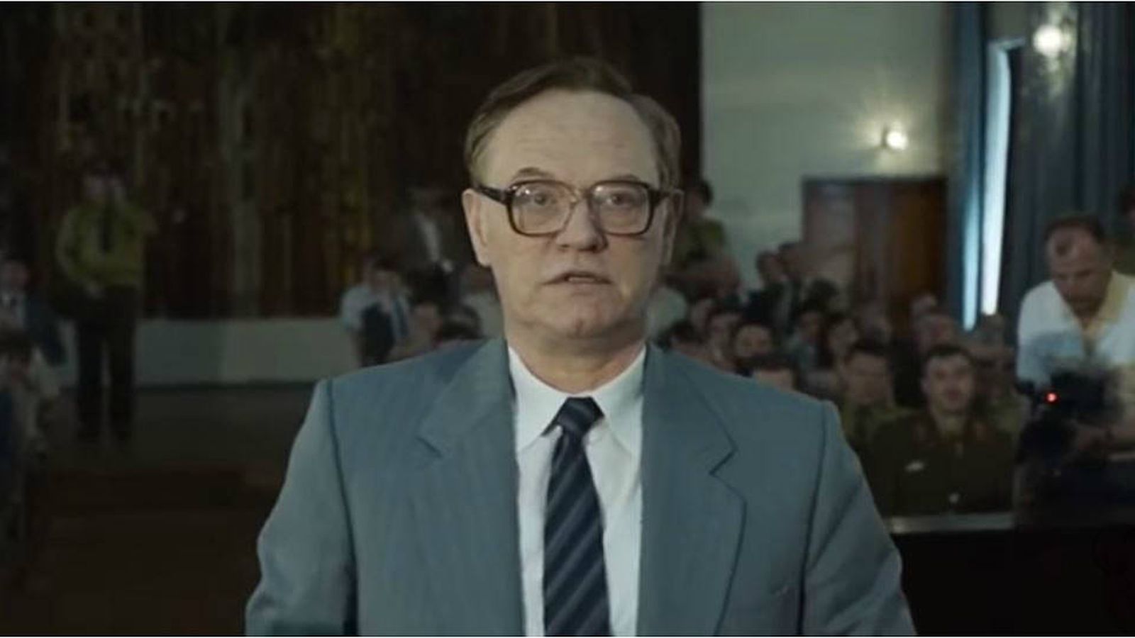 Foto: Imagen del juicio final, en 'Chernobyl'. (HBO)