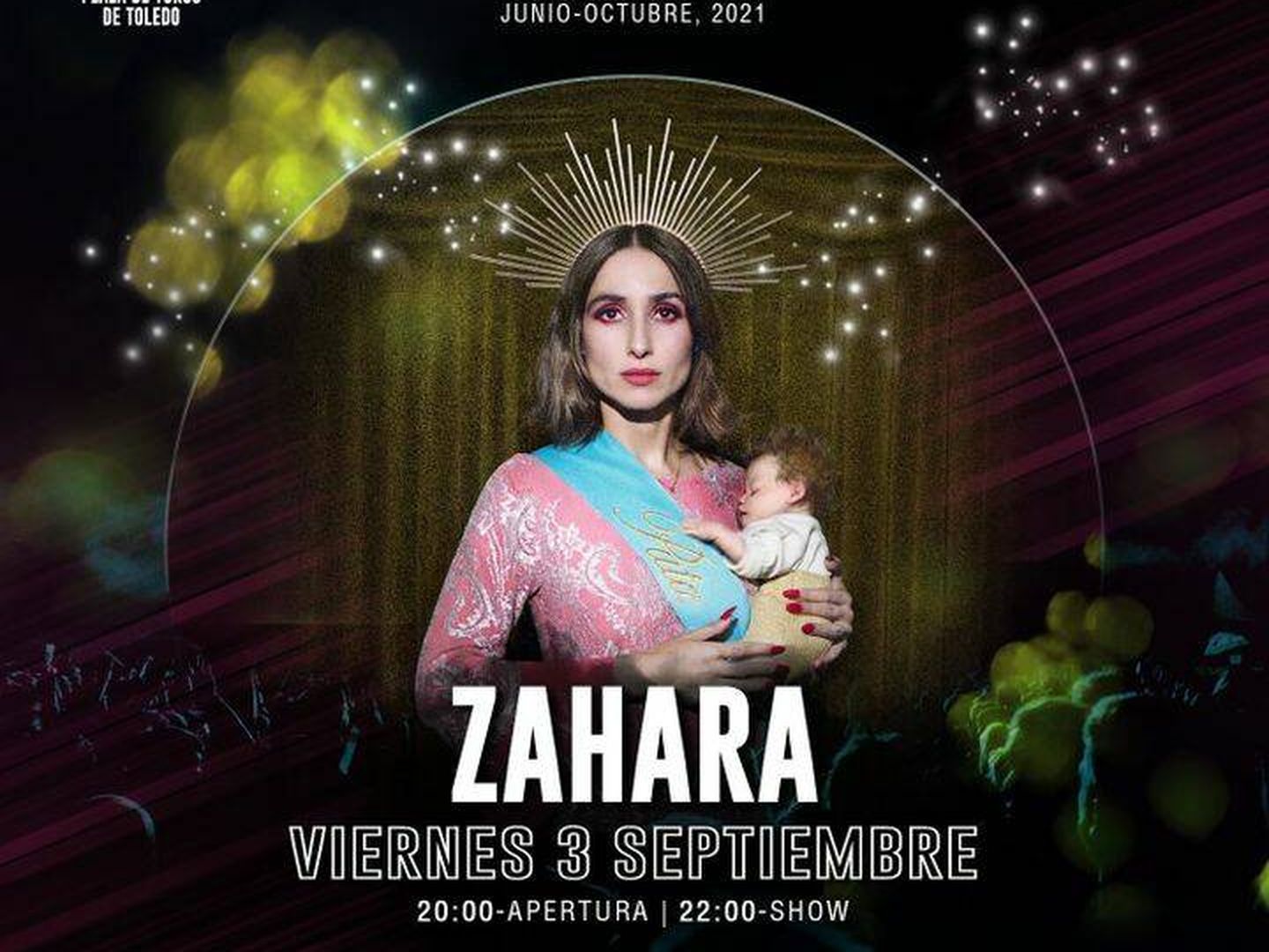 Cartel del concierto de Zahara retirado en Toledo