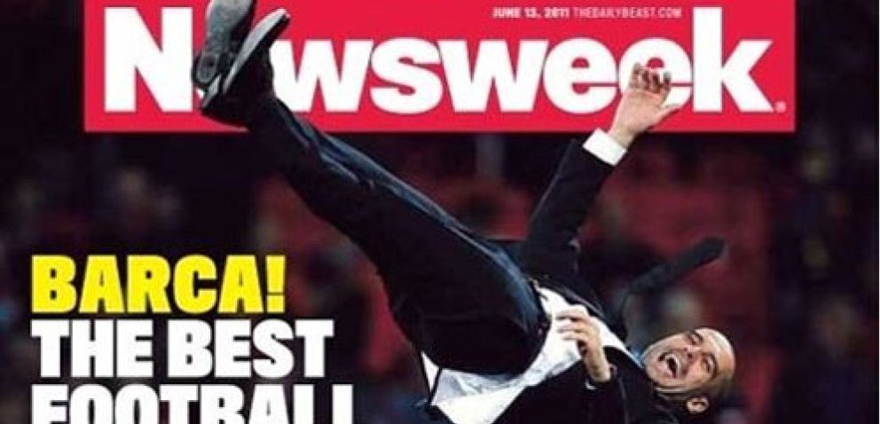 Foto: La portada de la revista Newsweek recoge los recientes éxitos del Barça