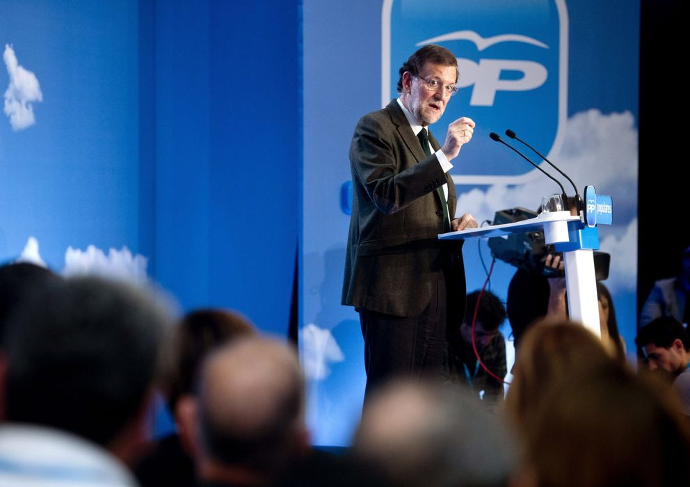 Foto: El presidente del Gobierno, Mariano Rajoy, clausura la reunión interparlamentaria del PP de 2013. (EFE)