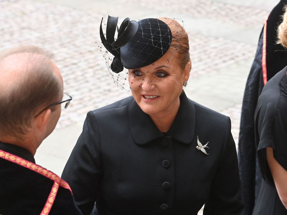 Foto: Sarah Ferguson, en el funeral por Isabel II. (Reuters/Geoff Pugh)