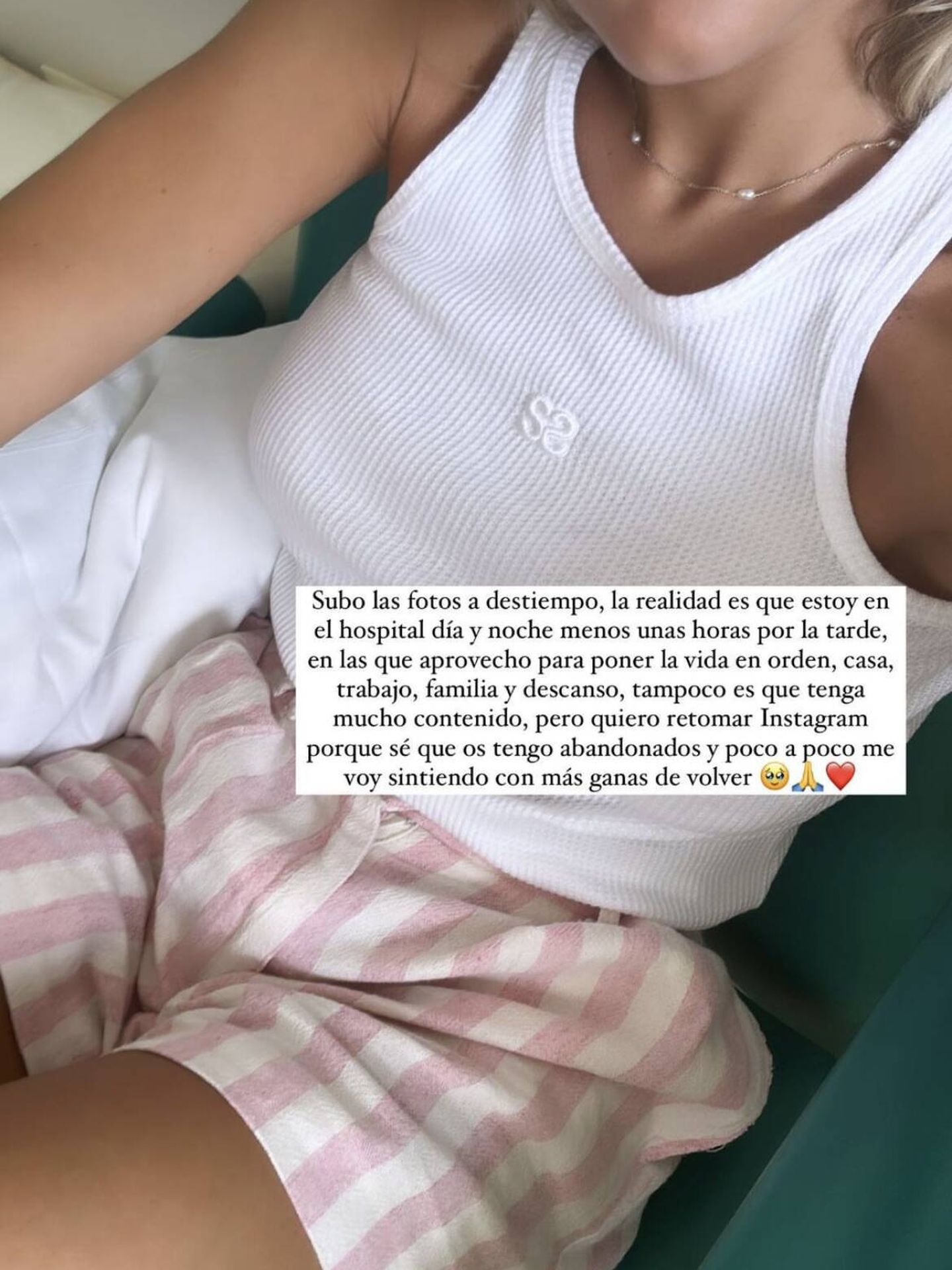 El mensaje de Alba Silva. (Instagram/ @albasilvat)