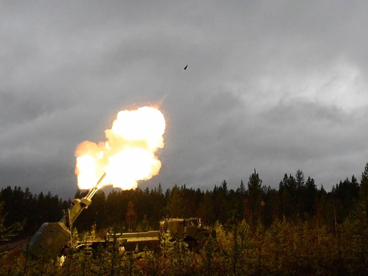 Foto: Test de artillería de la compañía de defensa noruega Nammo. (Nammo) 