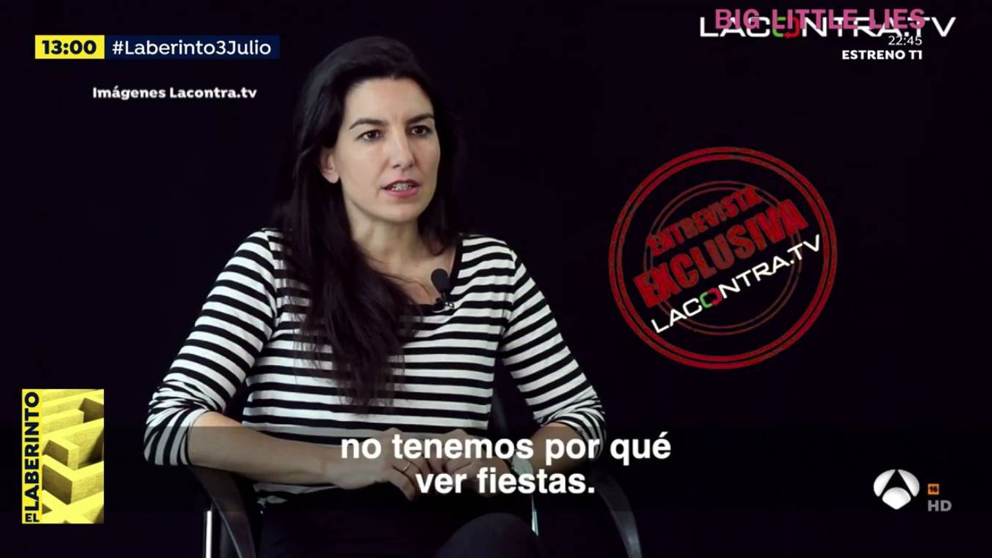 Rocío Monasterio, en la entrevista en LaContra TV. (Atresmedia)