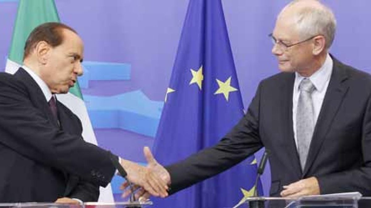 Van Rompuy, Merkel y Sarkozy piden a Berlusconi más medidas de austeridad