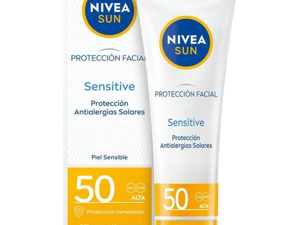 Foto: Nivea SUN Protección facial Sensitive SPF 50.