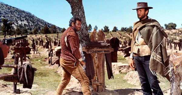 Foto: Eli Walach y Clint Eastwood buscan el oro confederado en el cementerio de Sad Hill, en Burgos
